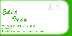 edit iris business card